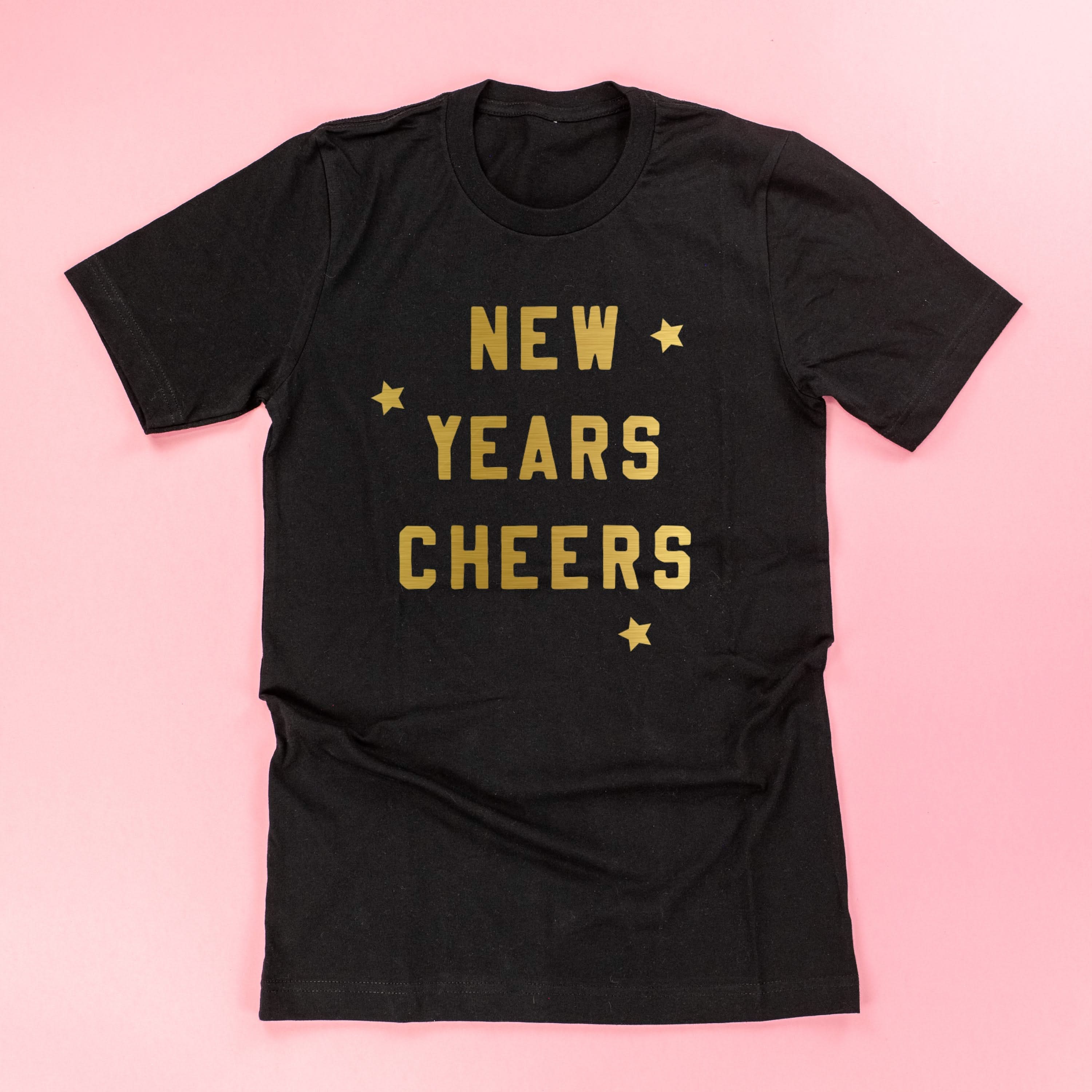 New Years Cheers - Block Font - Unisex Tee Little Mama Shirt Shop
