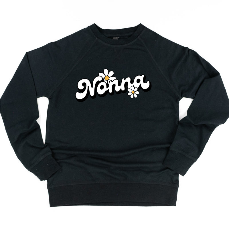 DAISY - NONNA (2 n's) - w/ Full Daisy on Back - Lightweight Pullover Sweater