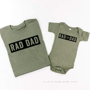 Rad Dad(one line) + Rad Like Dad - Set of 2 Shirts Little Mama Shirt Shop