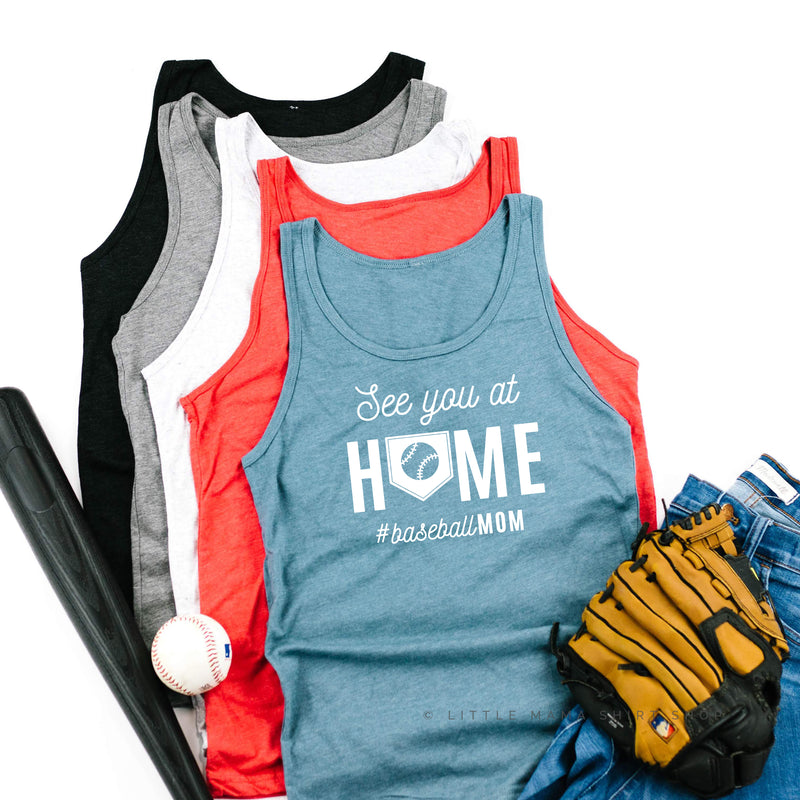 See You At Home #BaseballMom - Unisex Jersey Tank