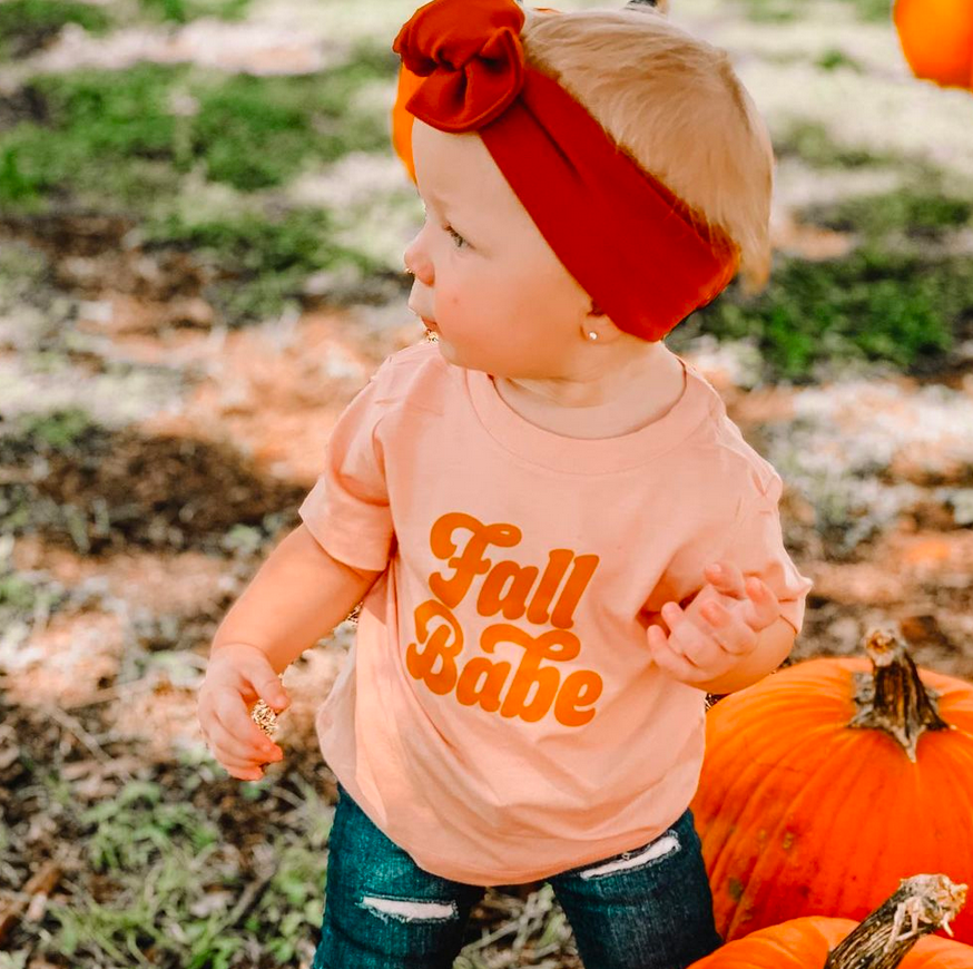 Fall Babe - Short Sleeve Child Shirt Little Mama Shirt Shop