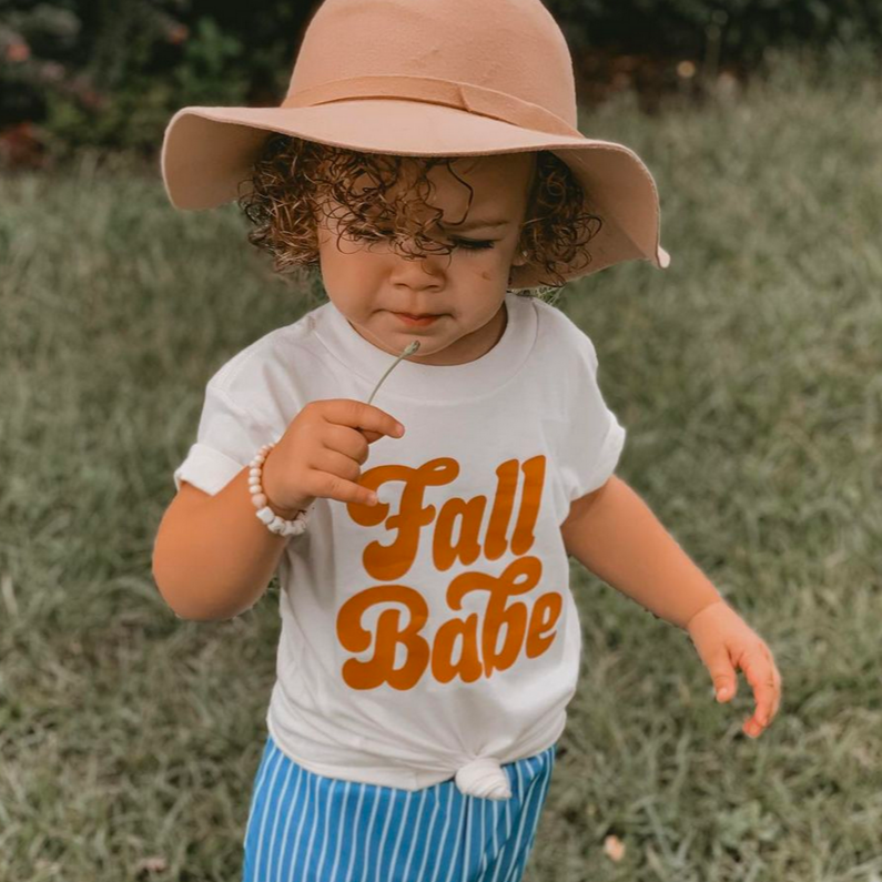Fall Babe - Short Sleeve Child Shirt Little Mama Shirt Shop