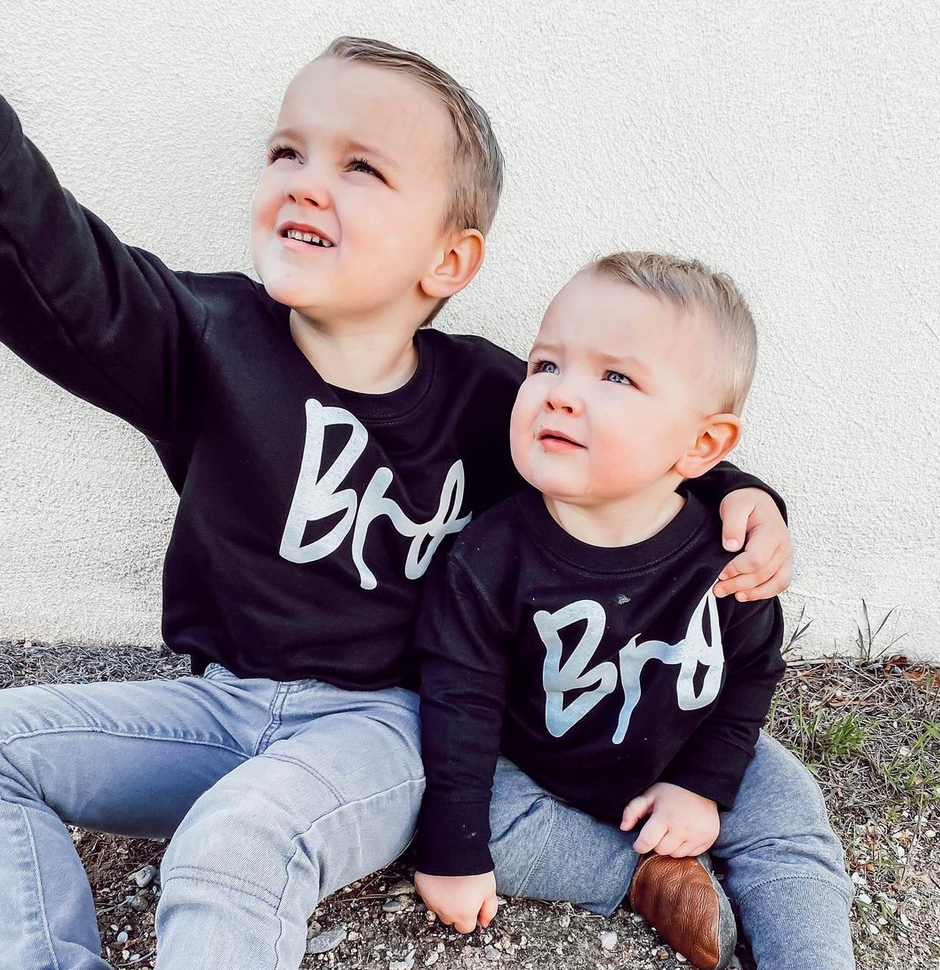 Bro - Cursive - Child Sweater Little Mama Shirt Shop