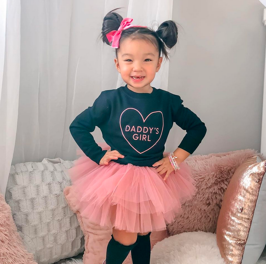 Daddy's Girl (Heart Around)  - Child Sweater Little Mama Shirt Shop