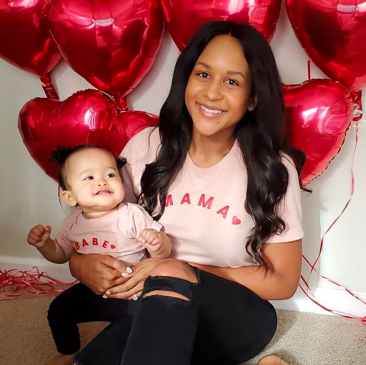 ❤️ MAMA/BABE ❤️ - Set of 2 Tees Little Mama Shirt Shop