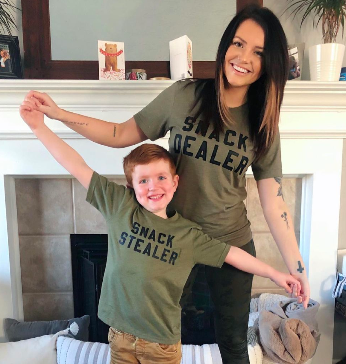 Snack Dealer + Snack Stealer - Set of 2 Shirts Little Mama Shirt Shop