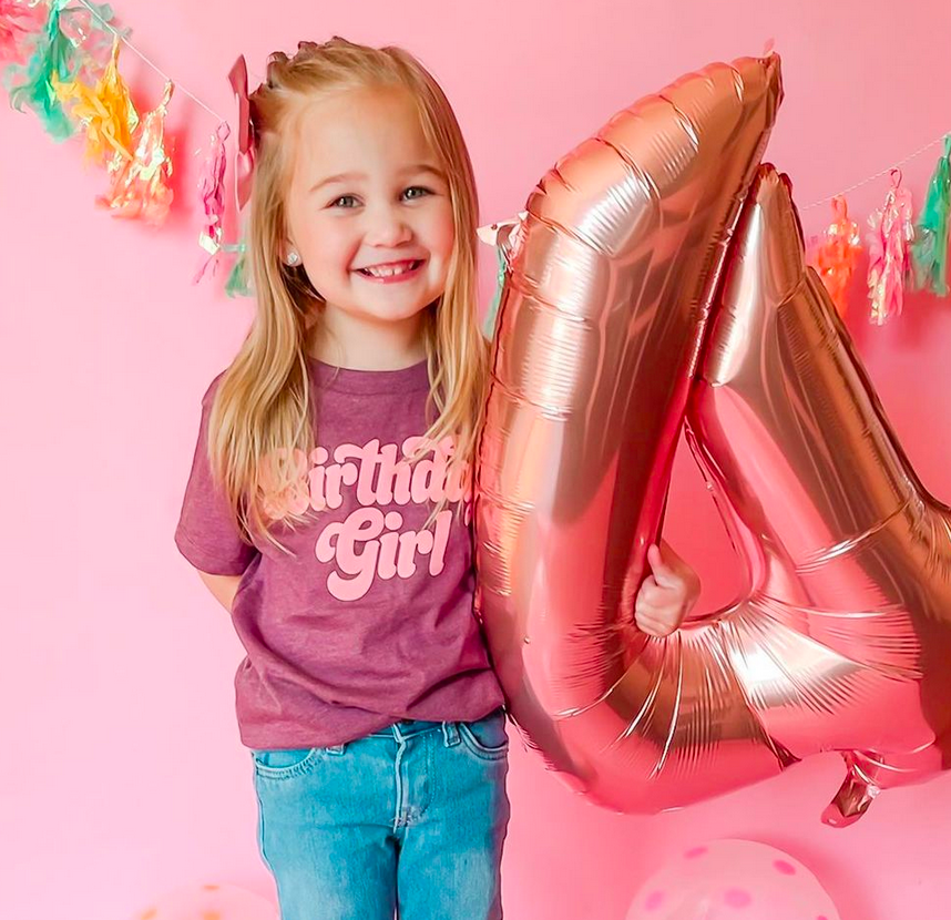 Birthday Girl (Retro) - Child Shirt Little Mama Shirt Shop