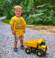 A LITTLE DIRT NEVER HURT - CONSTRUCTION - Short Sleeve Child Shirt Little Mama Shirt Shop
