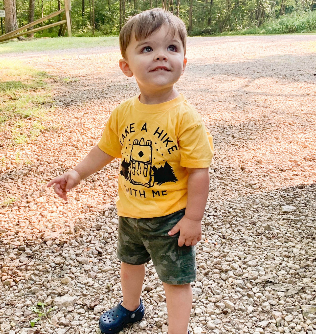 TAKE A HIKE WITH ME - Short Sleeve Child Shirt Little Mama Shirt Shop
