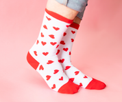 LMSS® CREW SOCKS - HEART ATTACK - Toddler, Youth, Adult Sizes Little Mama Shirt Shop