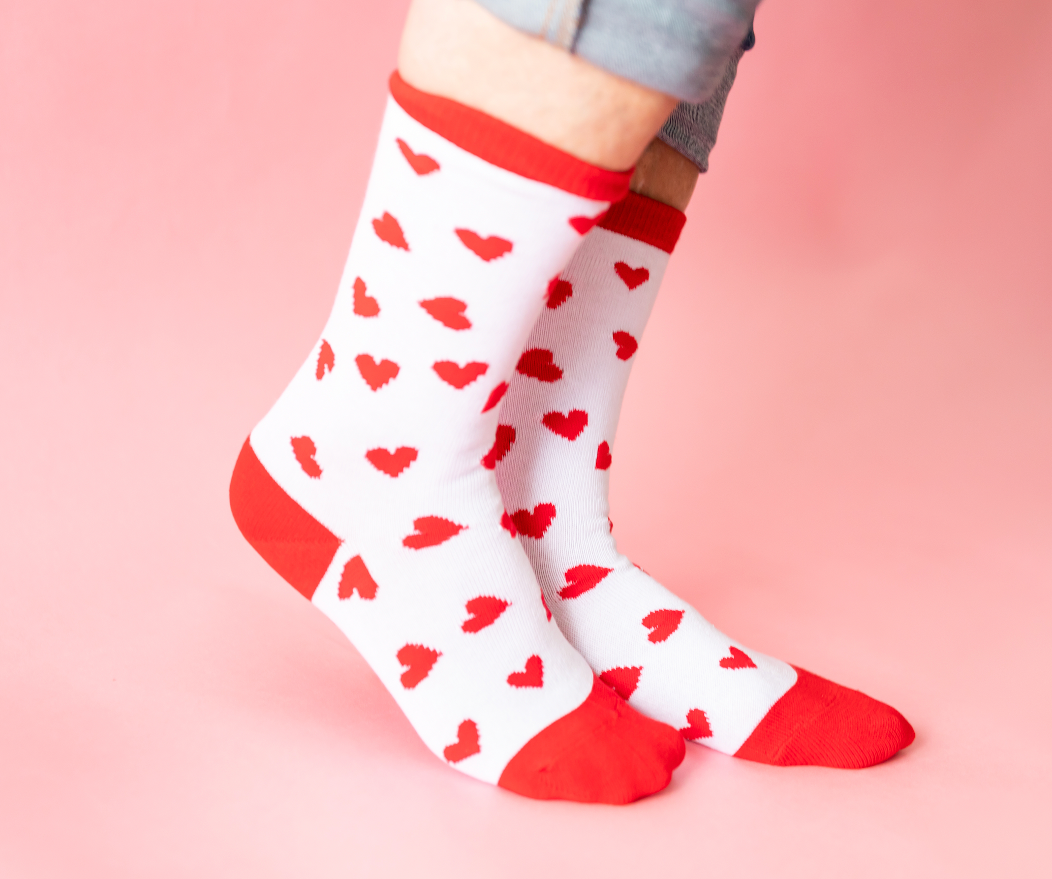 LMSS® CREW SOCKS - HEART ATTACK - Toddler, Youth, Adult Sizes Little Mama Shirt Shop