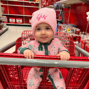 Child Beanie - SIS - Light Pink w/ Hot Pink Little Mama Shirt Shop LLC