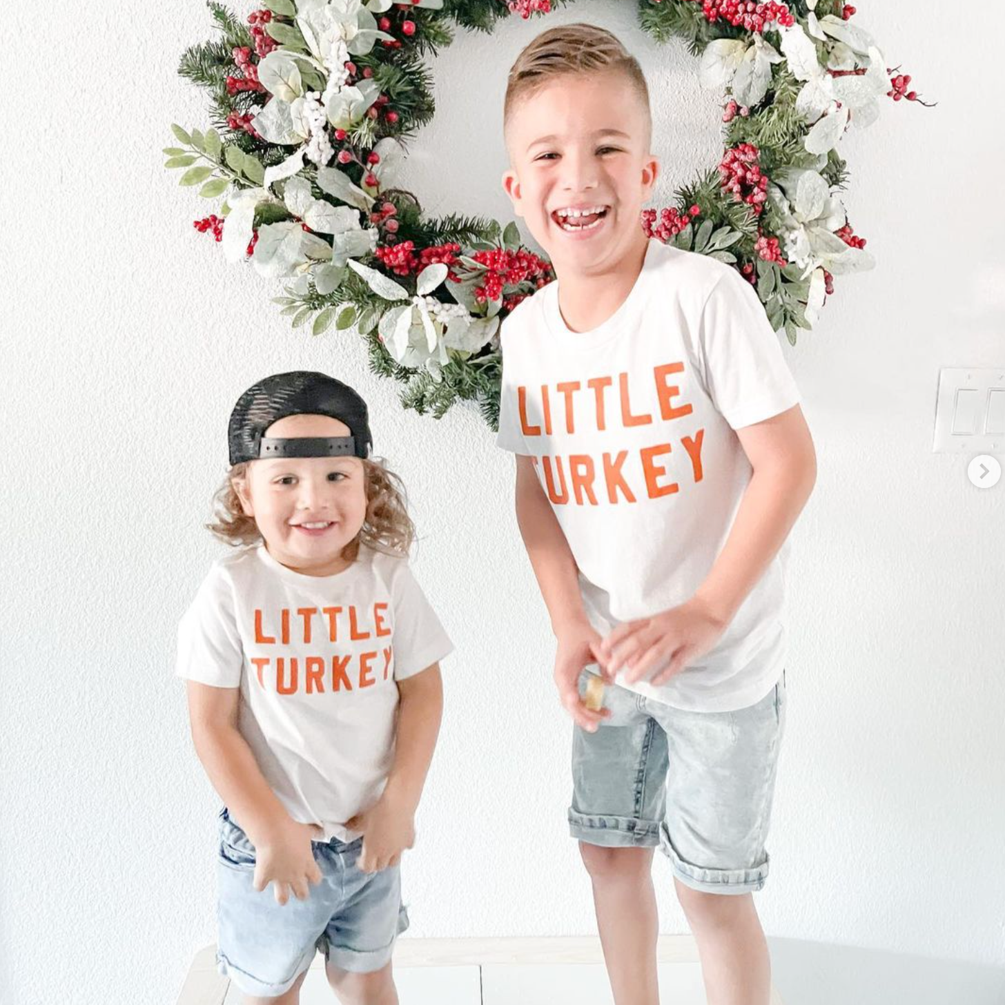 Little Turkey - Short Sleeve Child Shirt Little Mama Shirt Shop