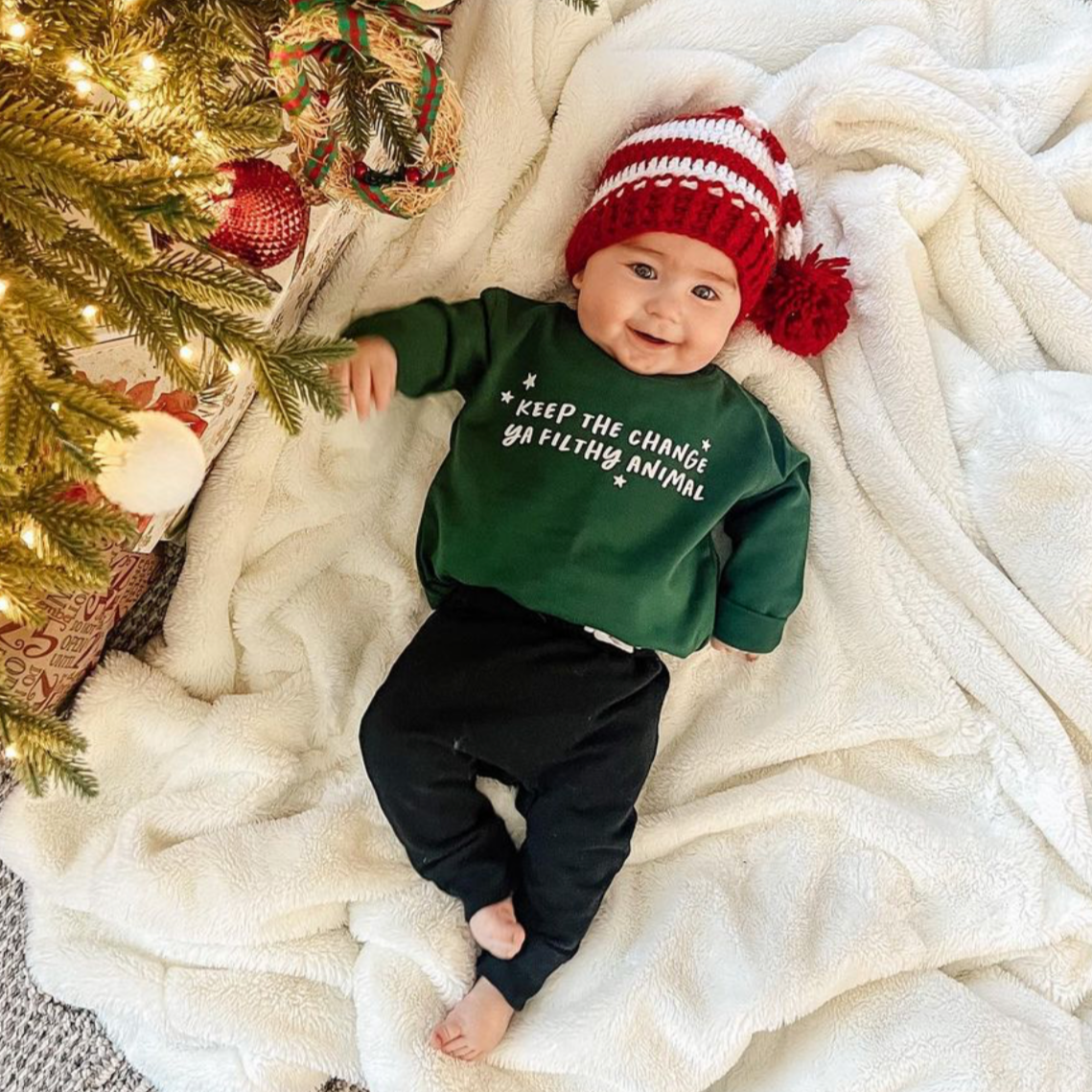 Keep The Change Ya Filthy Animal - Child Sweater Little Mama Shirt Shop