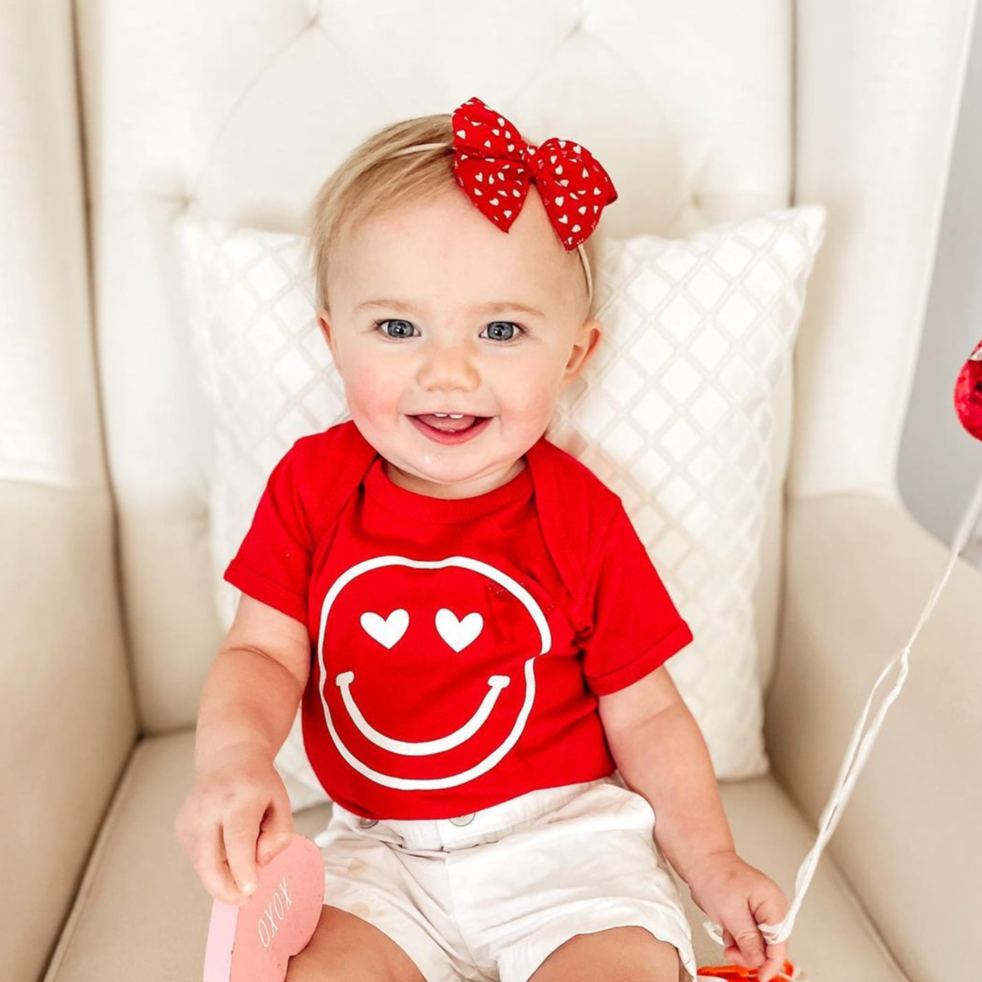Heart Eyes Smiley Face - Child Tee Little Mama Shirt Shop