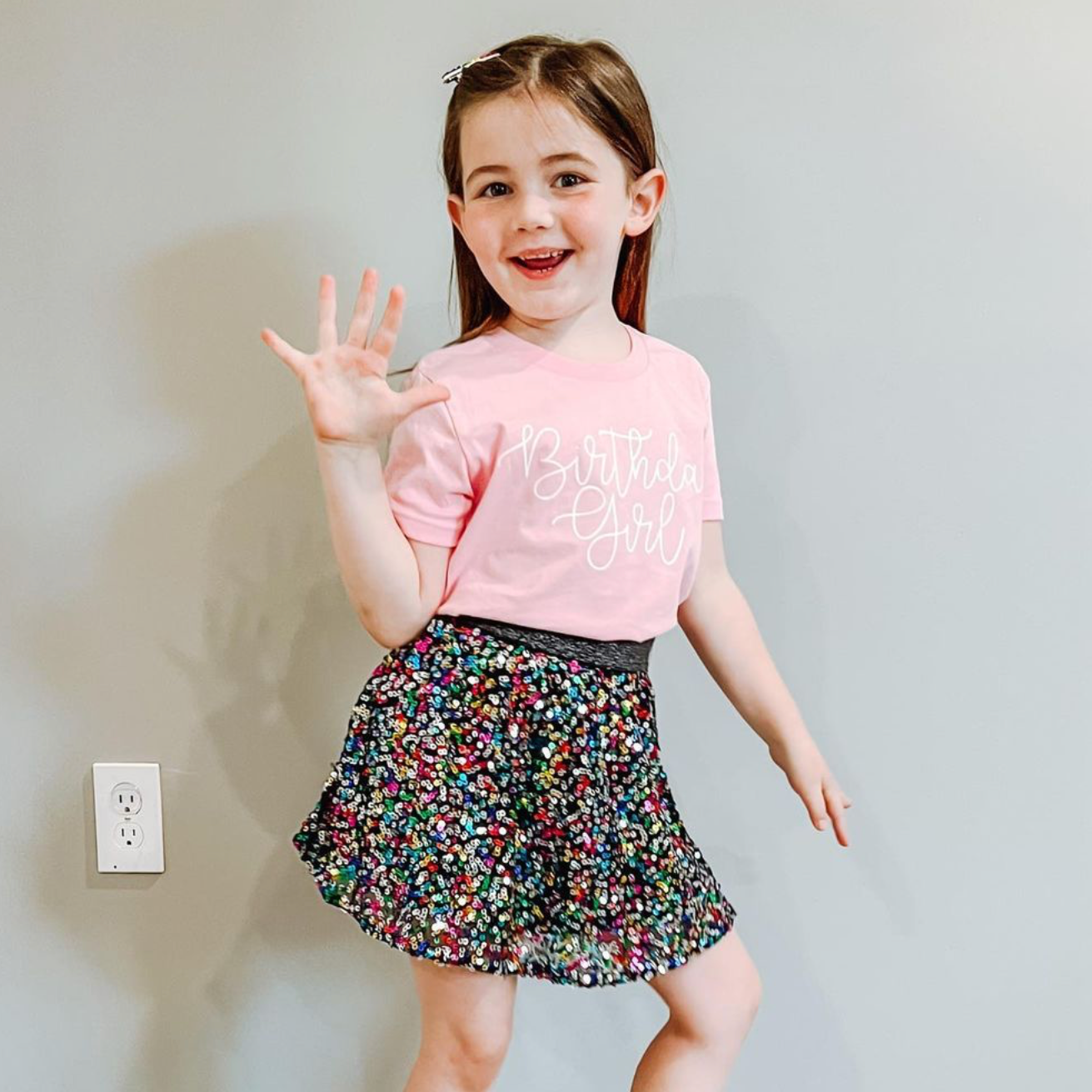 BIRTHDAY GIRL - NEW CURSIVE - Child Shirt Little Mama Shirt Shop