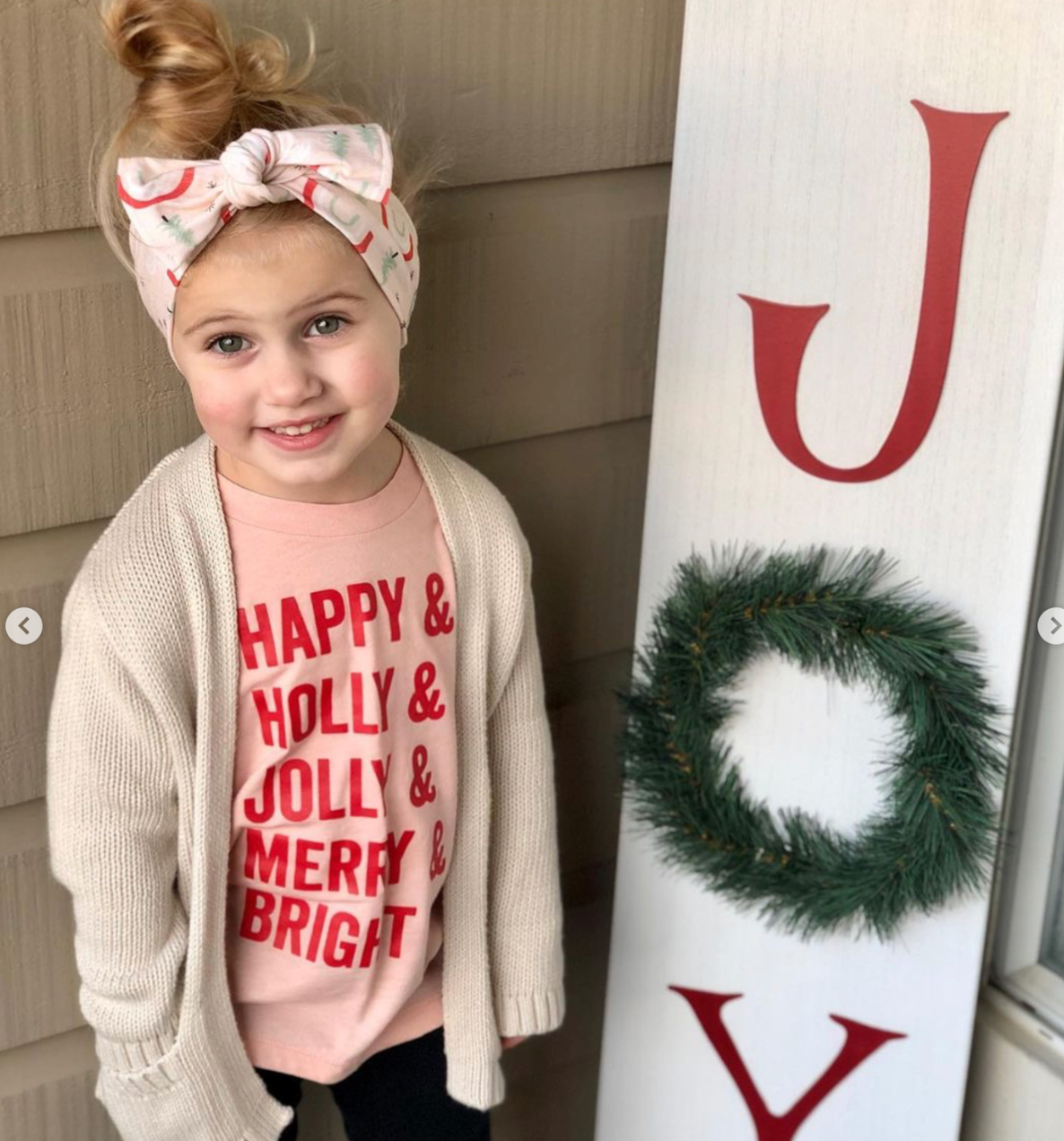 Happy + Holly + Jolly + Merry + Bright - Child Tee Little Mama Shirt Shop