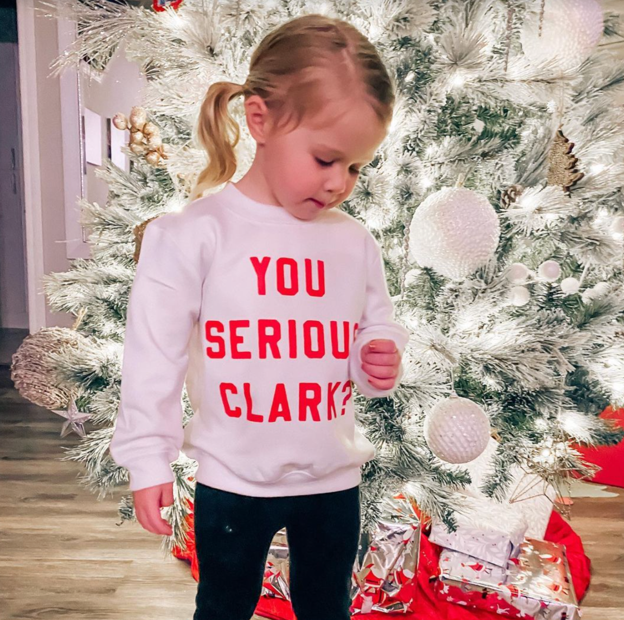 You Serious Clark? - Child Sweater Little Mama Shirt Shop