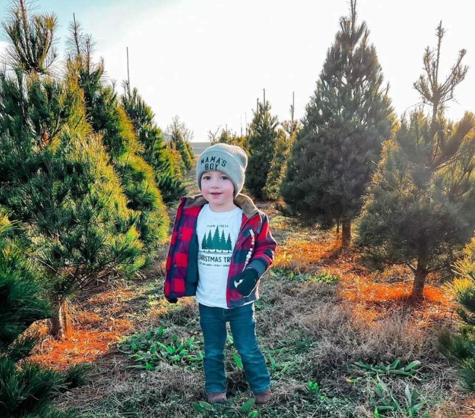 Farm Fresh Christmas Trees - Child LONG SLEEVE Tee Little Mama Shirt Shop
