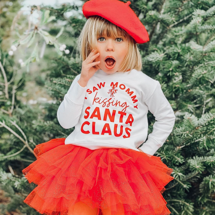 I Saw Mommy Kissing Santa Claus - Child Sweater