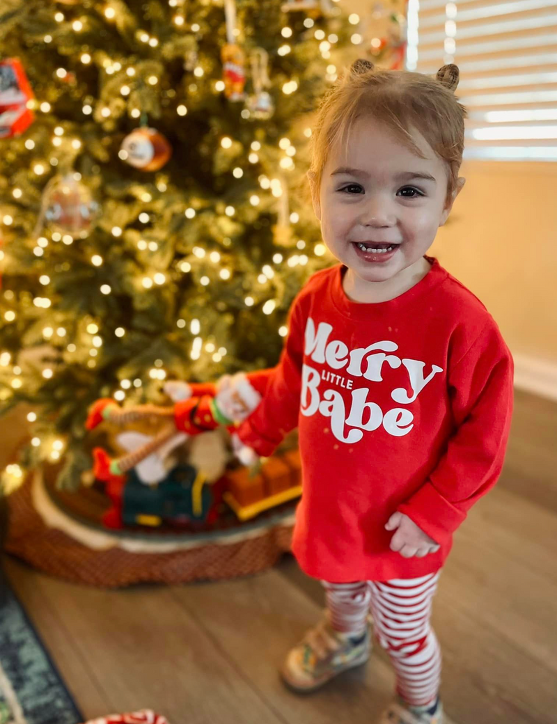 Merry Little Babe - Child LONG SLEEVE Tee