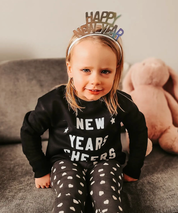 New Years Cheers - Block Font - Child Sweater Little Mama Shirt Shop