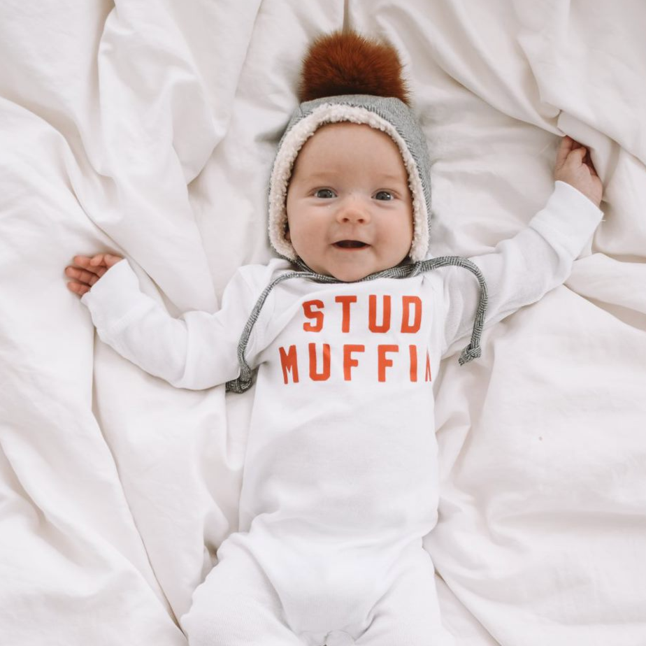 Stud Muffin - Baby Sleeper Little Mama Shirt Shop