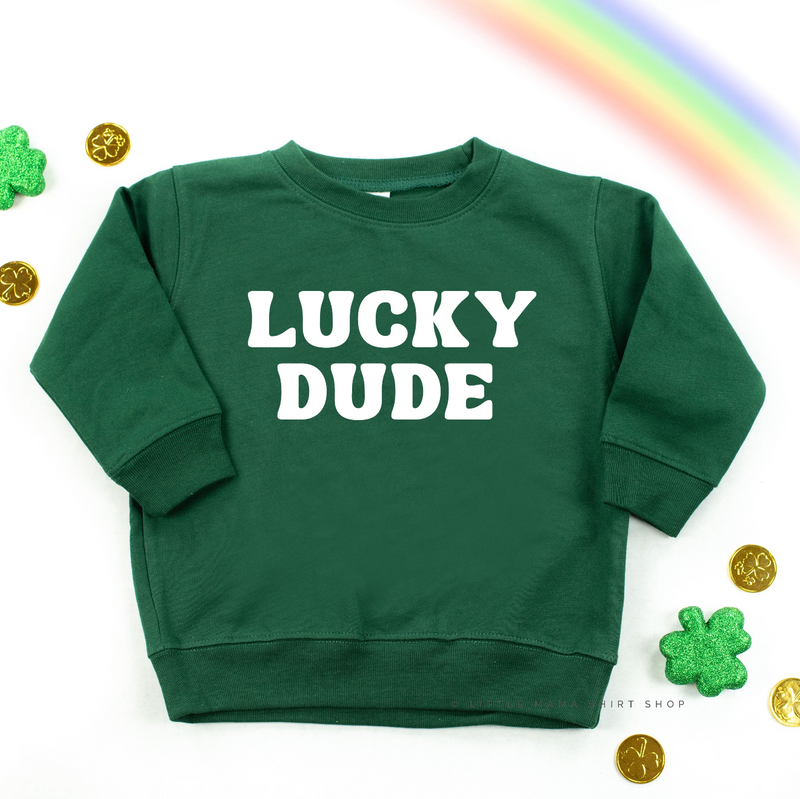 LUCKY DUDE (BLOCK FONT) - Child Sweater