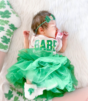 Babe - Mini Shamrocks - Infant Bodysuit/Tee Little Mama Shirt Shop