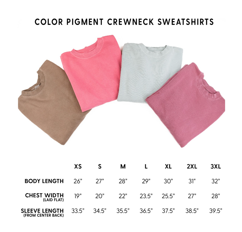 Embroidered Pigment Dye Crewneck Sweatshirt - OUTLINE NAME