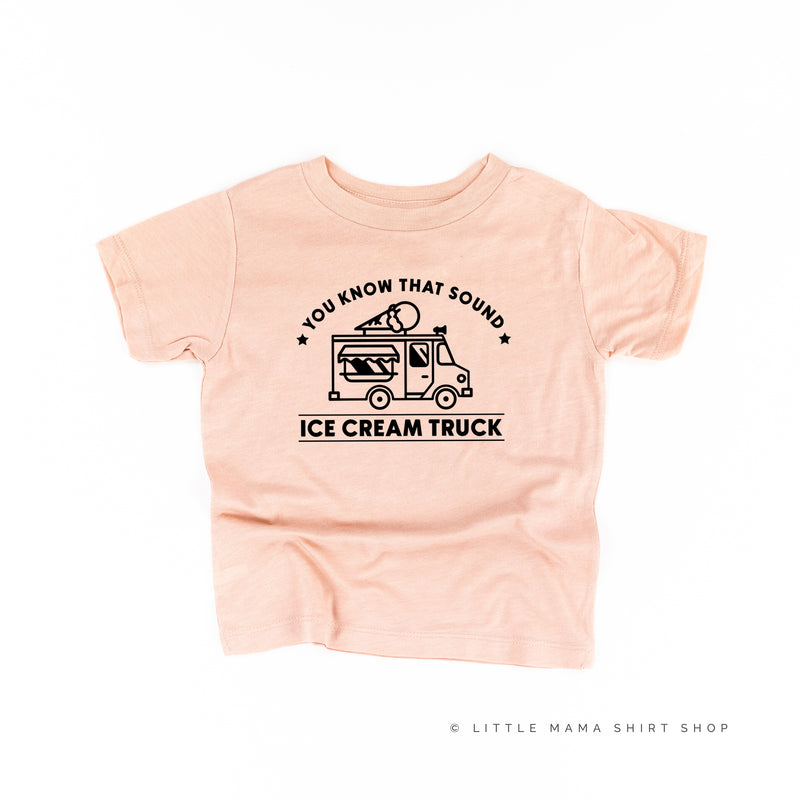 Ice Cream Truck - Triple Scoop on Back - Short Sleeve Child Shirt