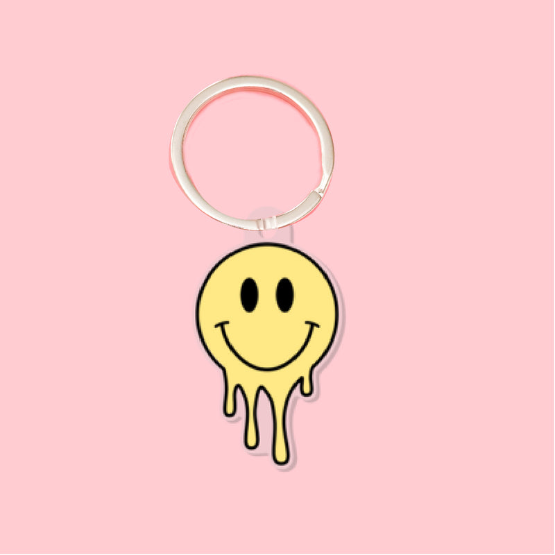 LMSS® KEYCHAIN - Melting Smiley (Light Yellow)