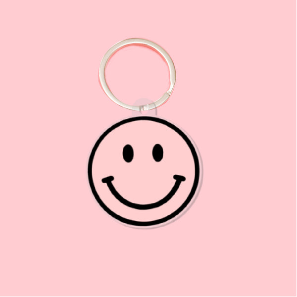 LMSS® KEYCHAIN - Pink Smiley Face