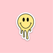 LMSS® STICKER - Melting Smiley (Light Yellow) Little Mama Shirt Shop LLC