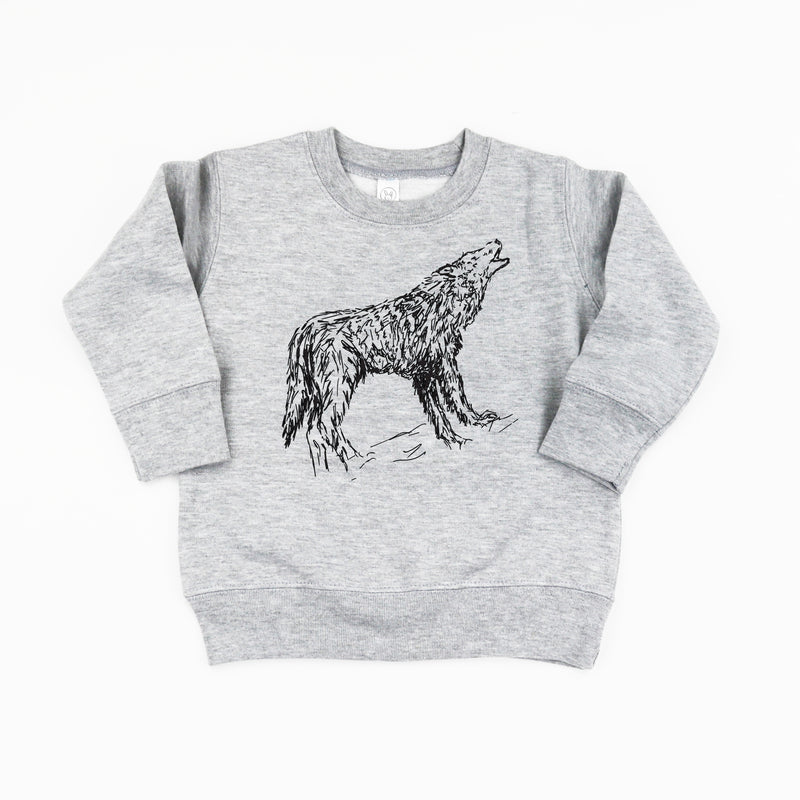 WOLF - HAND DRAWN - Child Sweater