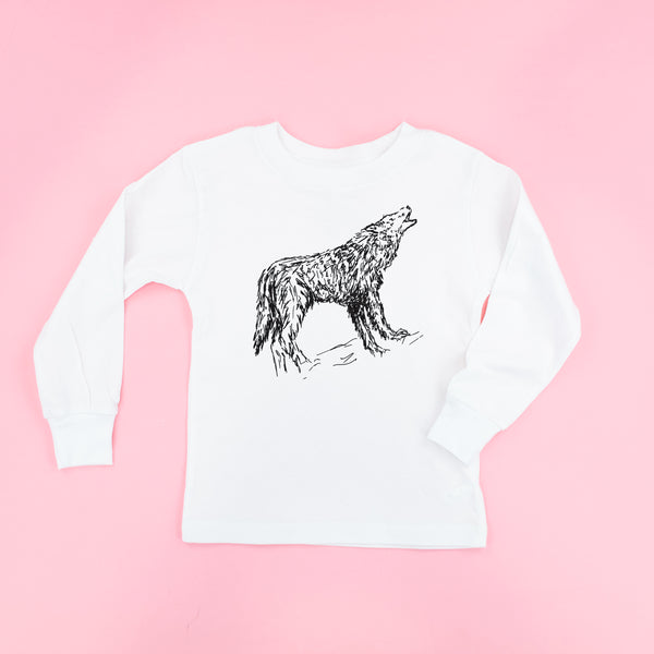 WOLF - HAND DRAWN - Long Sleeve Child Shirt