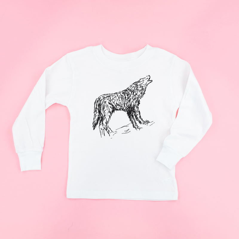 WOLF - HAND DRAWN - Long Sleeve Child Shirt