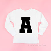 VARSITY INITIALS - Long Sleeve Child Shirt Little Mama Shirt Shop