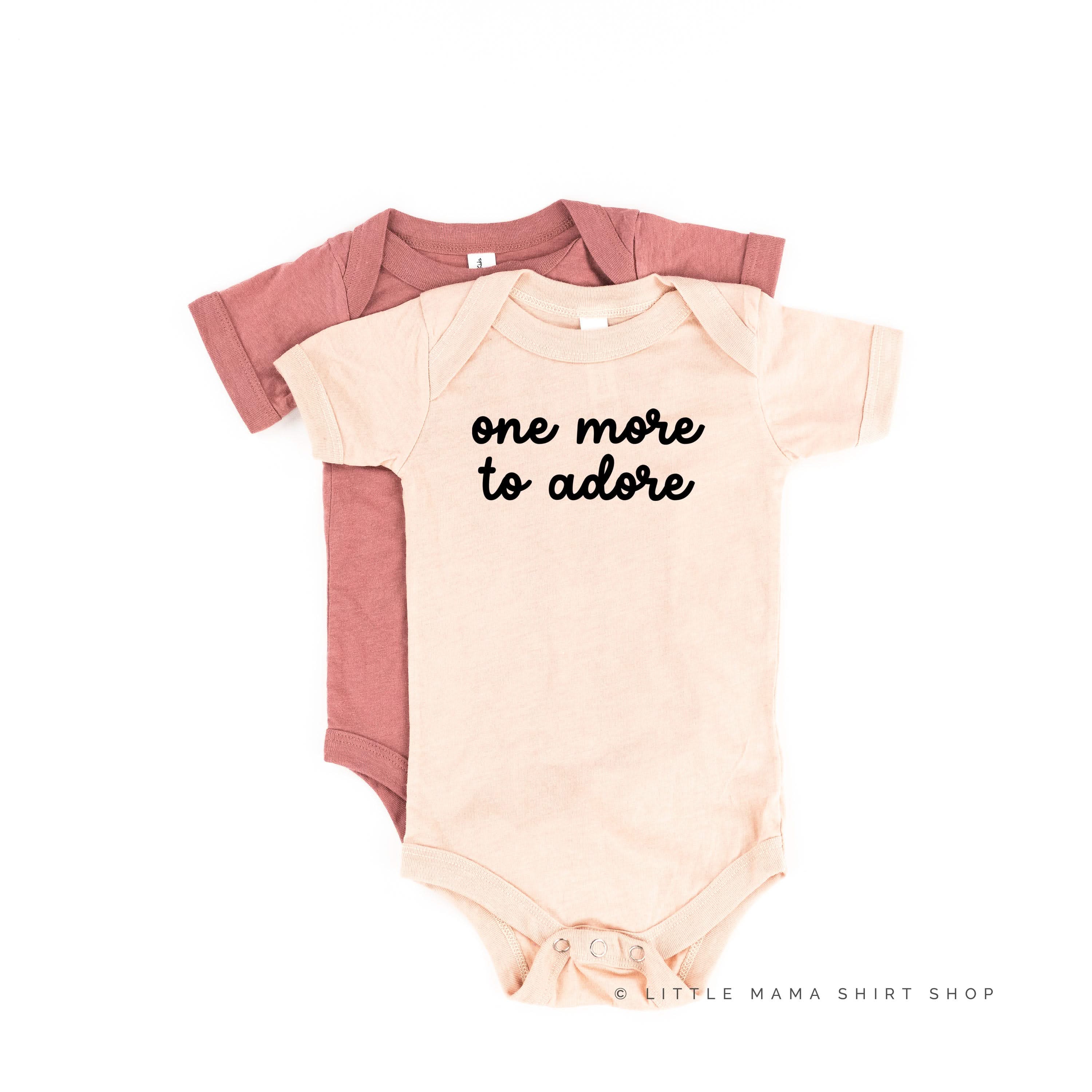 ONE MORE TO ADORE - Short Sleeve Child Shirt Little Mama Shirt Shop