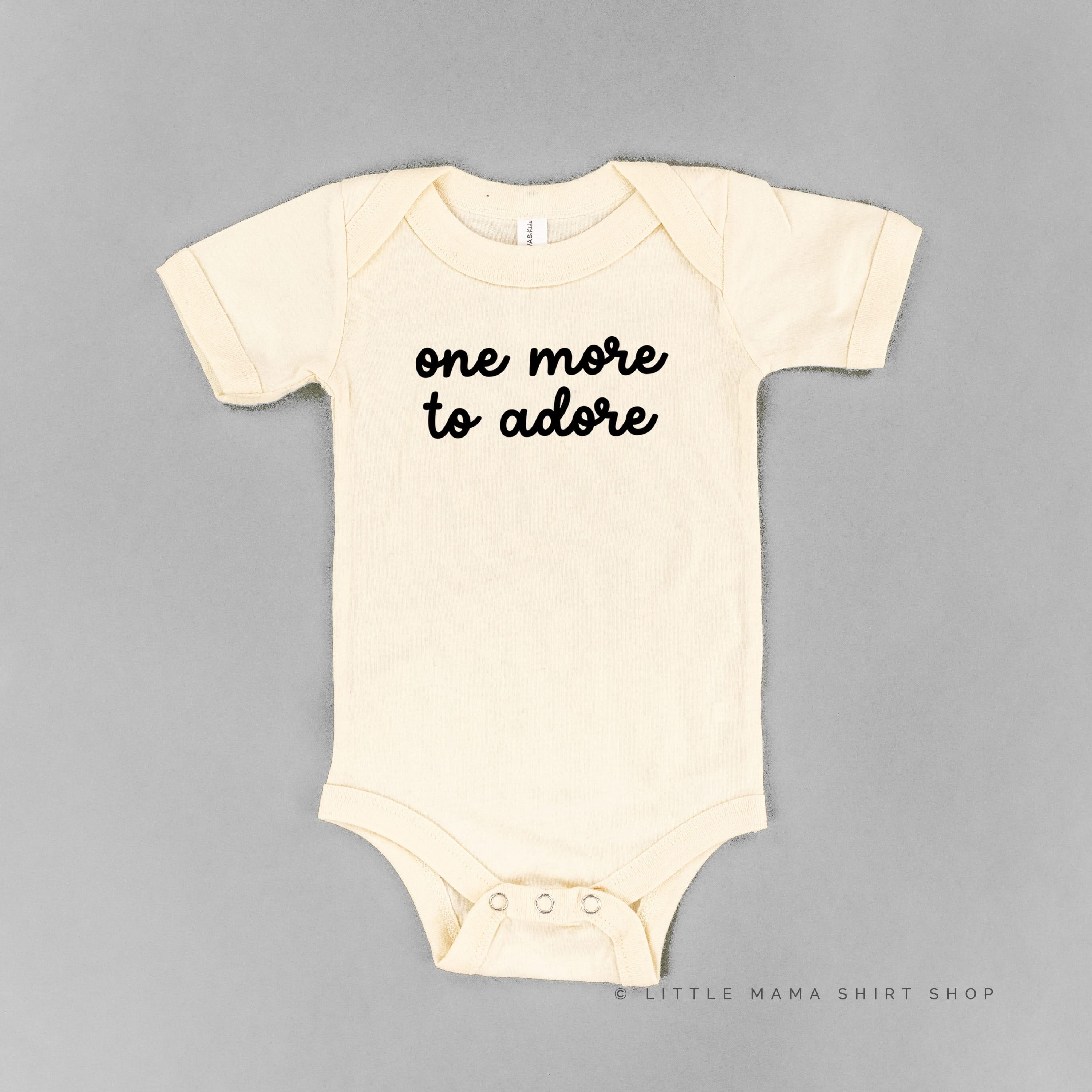 ONE MORE TO ADORE - Short Sleeve Child Shirt Little Mama Shirt Shop