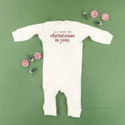 All I Want For Christmas Is You - Baby Sleeper Little Mama Shirt Shop