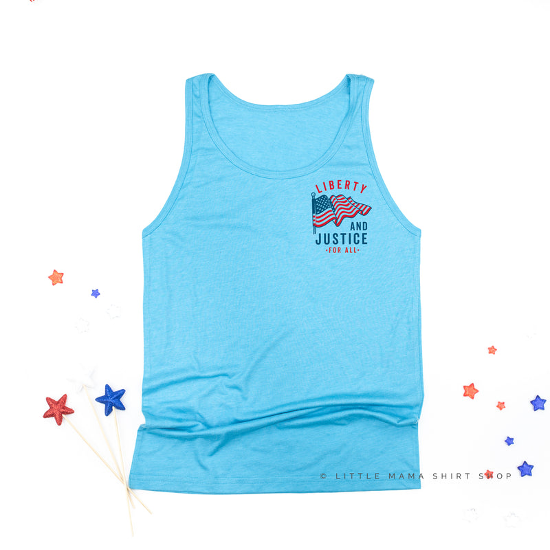 LIBERTY AND JUSTICE FOR ALL - Adult Unisex Jersey Tank