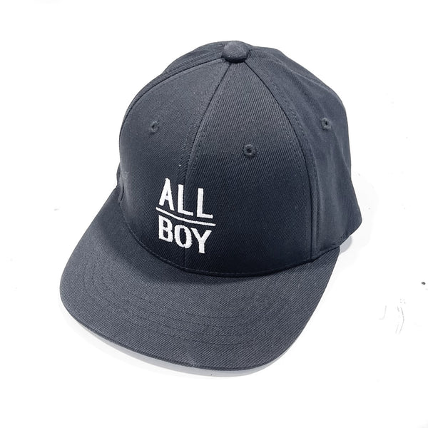 ALL BOY - Child Size - Black Flat Brim Hat w/ Mesh Back