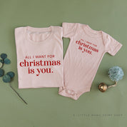 All I Want For Christmas Is You - Set of 2 Unisex Tees Little Mama Shirt Shop