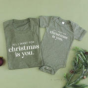 All I Want For Christmas Is You - Set of 2 Unisex Tees Little Mama Shirt Shop