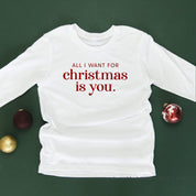 All I Want For Christmas Is You - Child LONG SLEEVE Tee Little Mama Shirt Shop