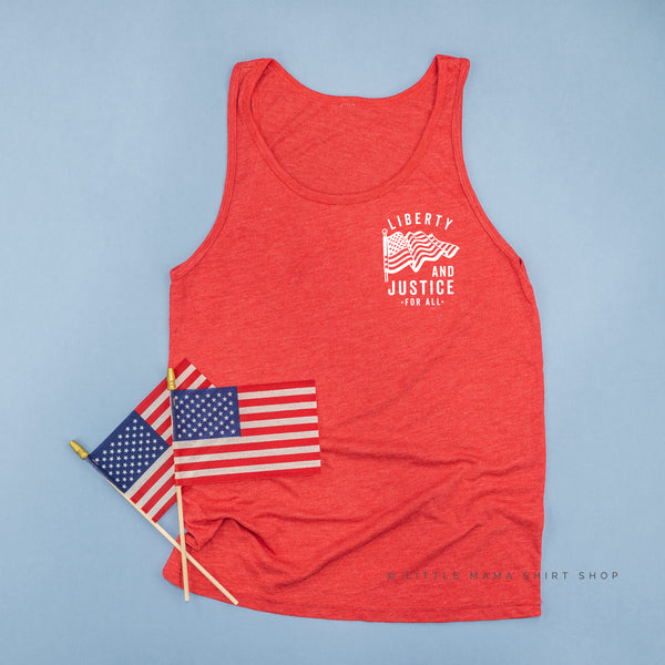 LIBERTY AND JUSTICE FOR ALL - Adult Unisex Jersey Tank