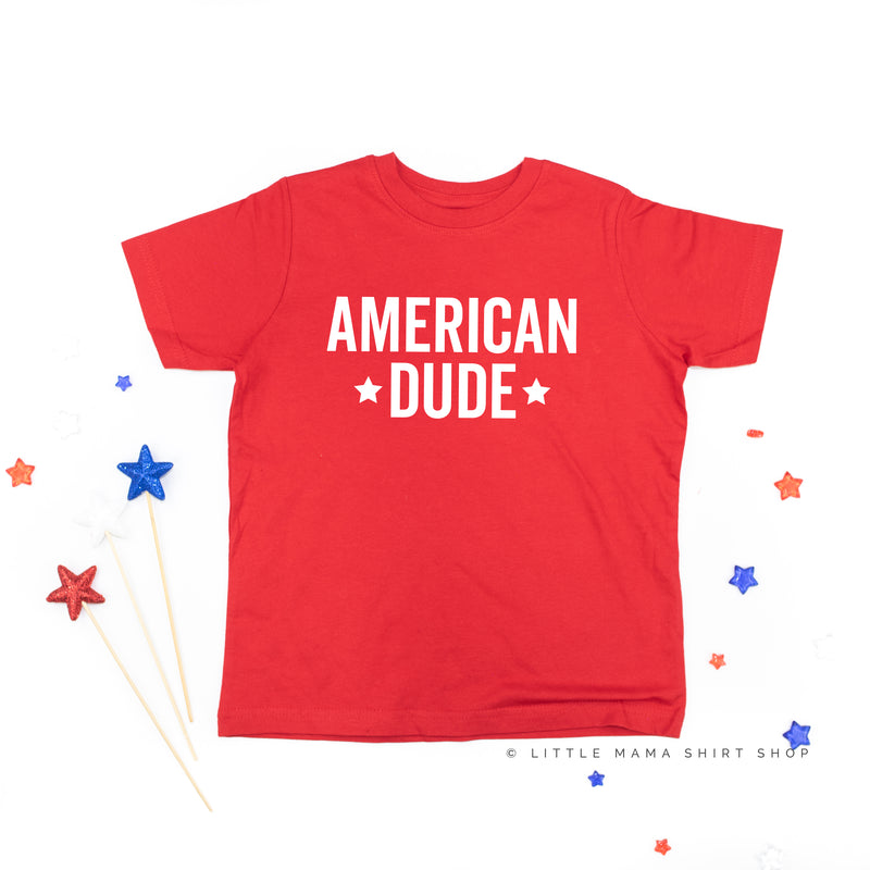 AMERICAN DUDE - BLOCK - Short Sleeve Child Shirt