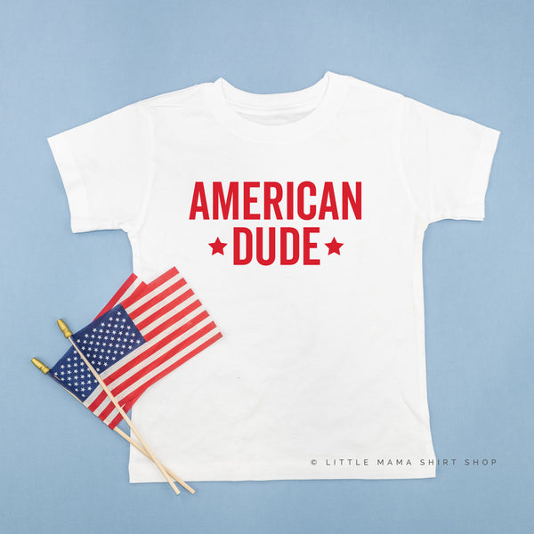 AMERICAN DUDE - BLOCK - Short Sleeve Child Shirt