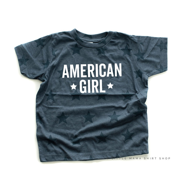 AMERICAN GIRL - BLOCK - Short Sleeve STAR Child Shirt